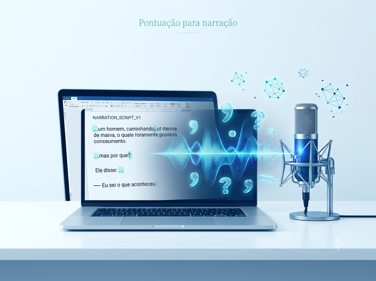 Como pontuar um texto para melhorar a narração com IA
